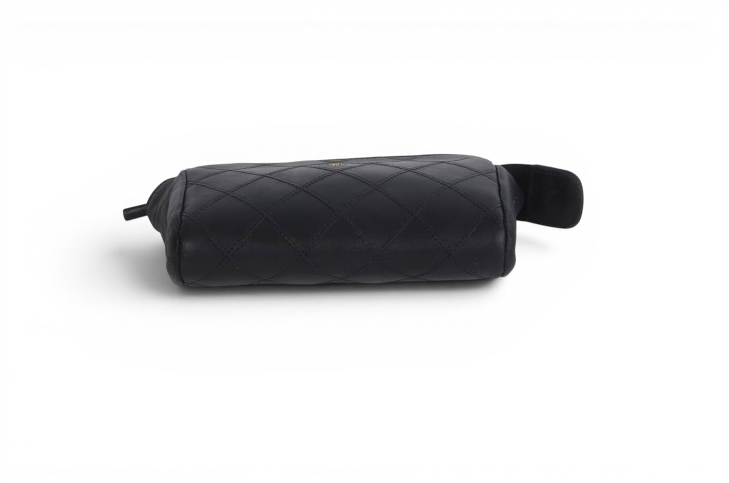 Chanel Clutch Pouch Quilted Lambskin Leather Black Bag Matelasse CC Logo Vintage Designer Classic