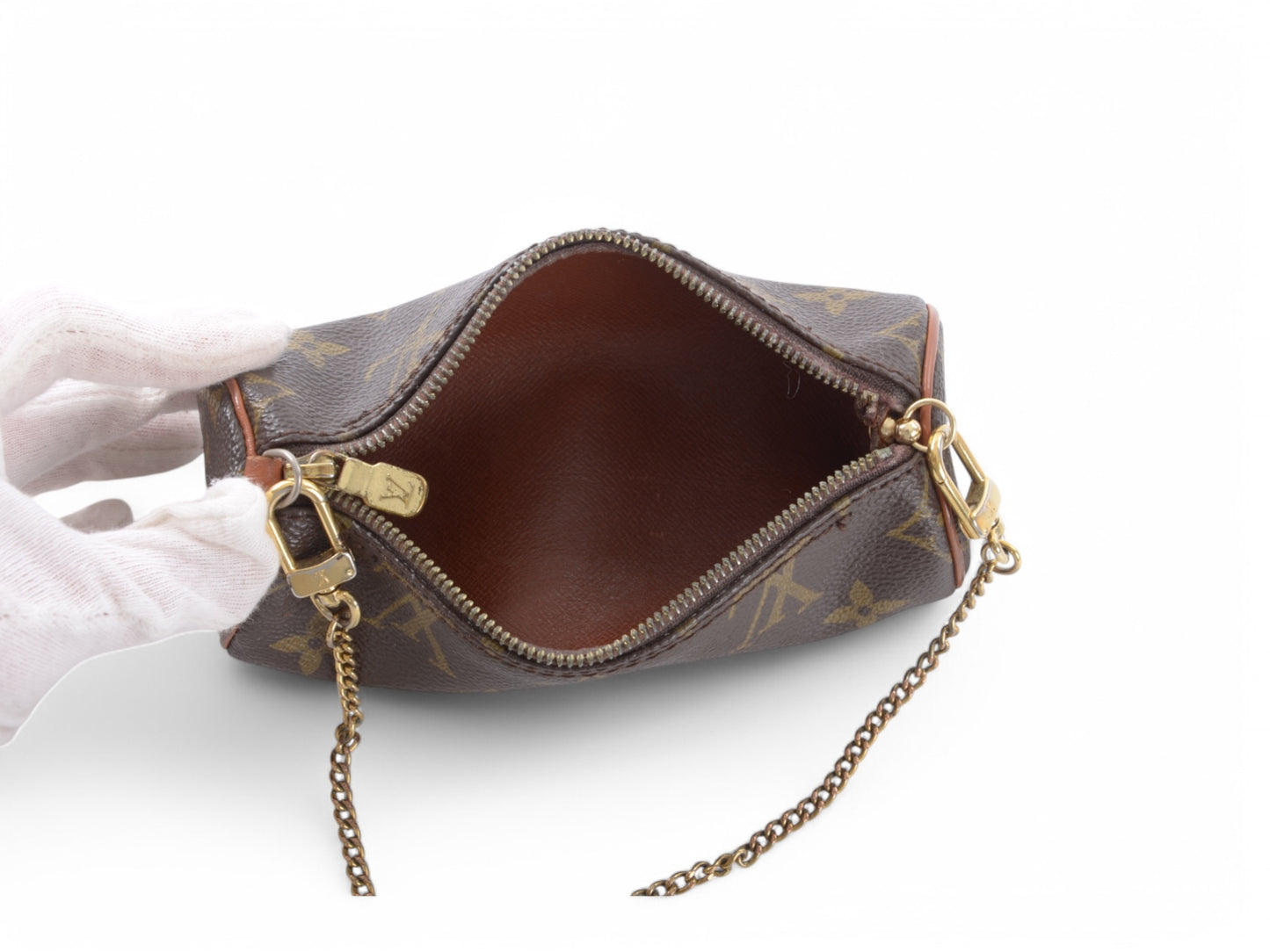 Louis Vuitton Mini Papillon Pouch Monogram Canvas Bag Chain Multi-Case Accessory Case Vintage