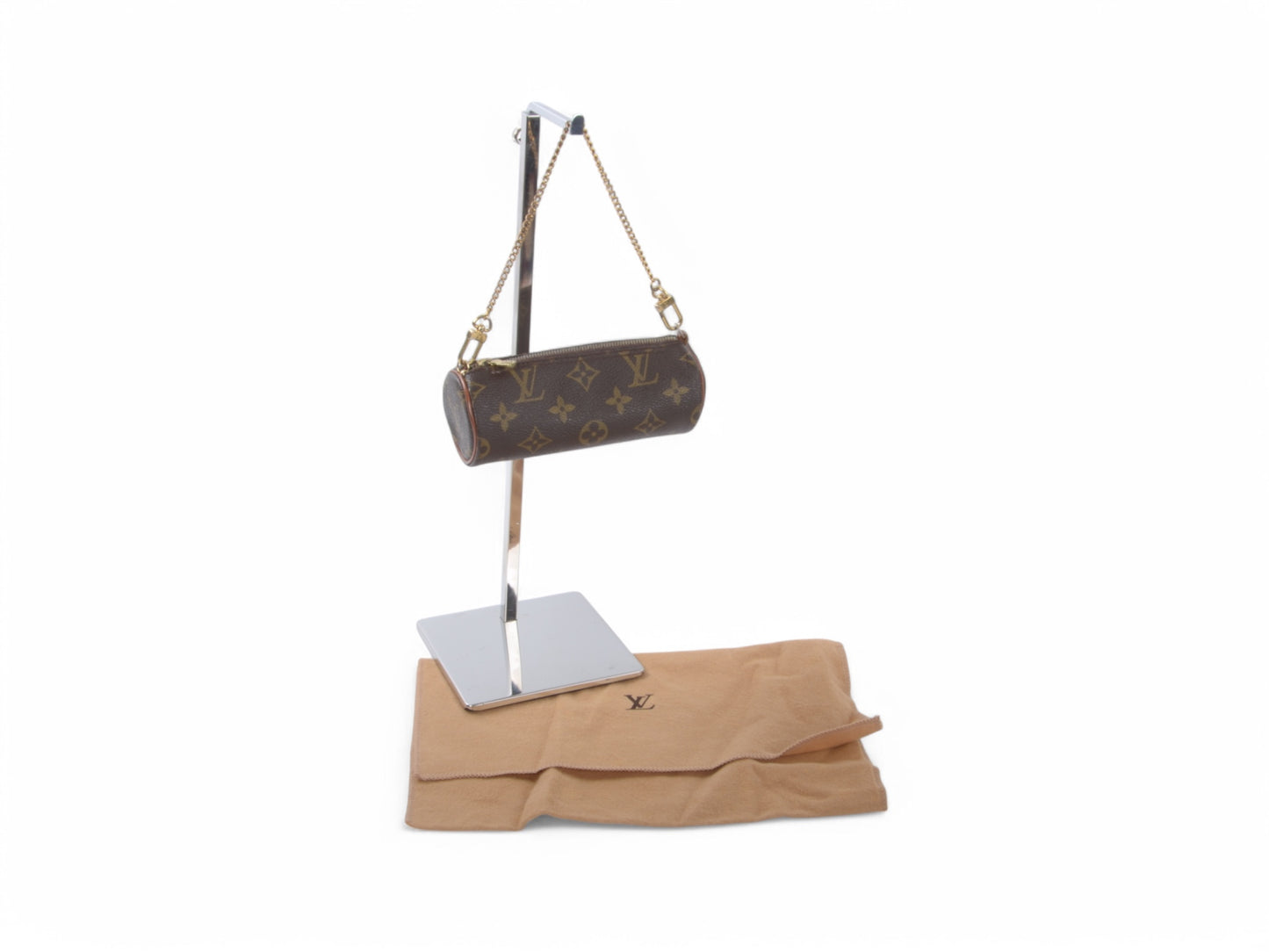 Louis Vuitton Mini Papillon Pouch Monogram Canvas Bag Chain Multi-Case Accessory Case Vintage