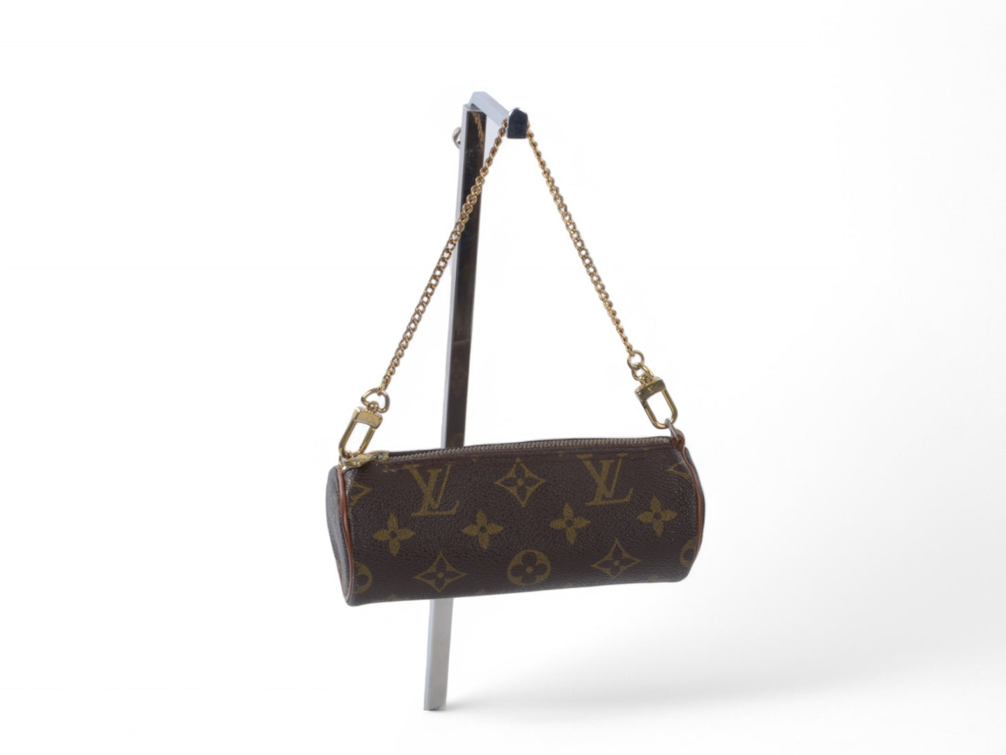 Louis Vuitton Mini Papillon Pouch Monogram Canvas Bag Chain Multi-Case Accessory Case Vintage
