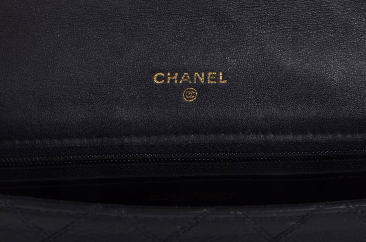 Chanel Clutch Quilted Lambskin Leather Flap Bag Matelasse Black CC Logo Vintage Designer Classic