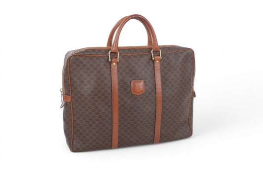 Celine Triomphe Vintage Handbag Business Bag Briefcase Brown Monogram