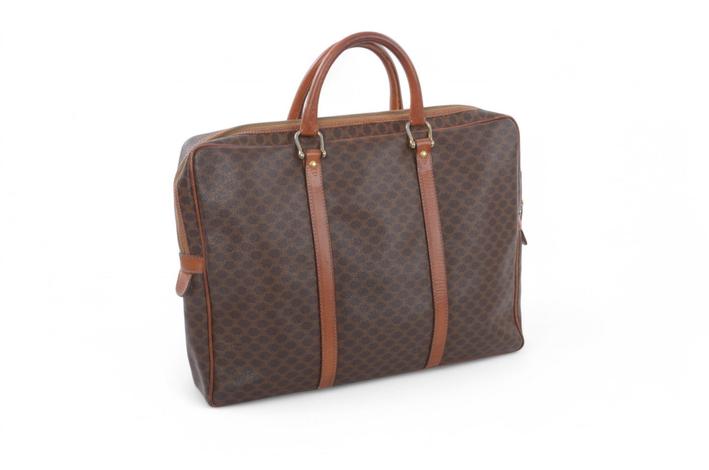 Celine Triomphe Vintage Handbag Business Bag Briefcase Brown Monogram