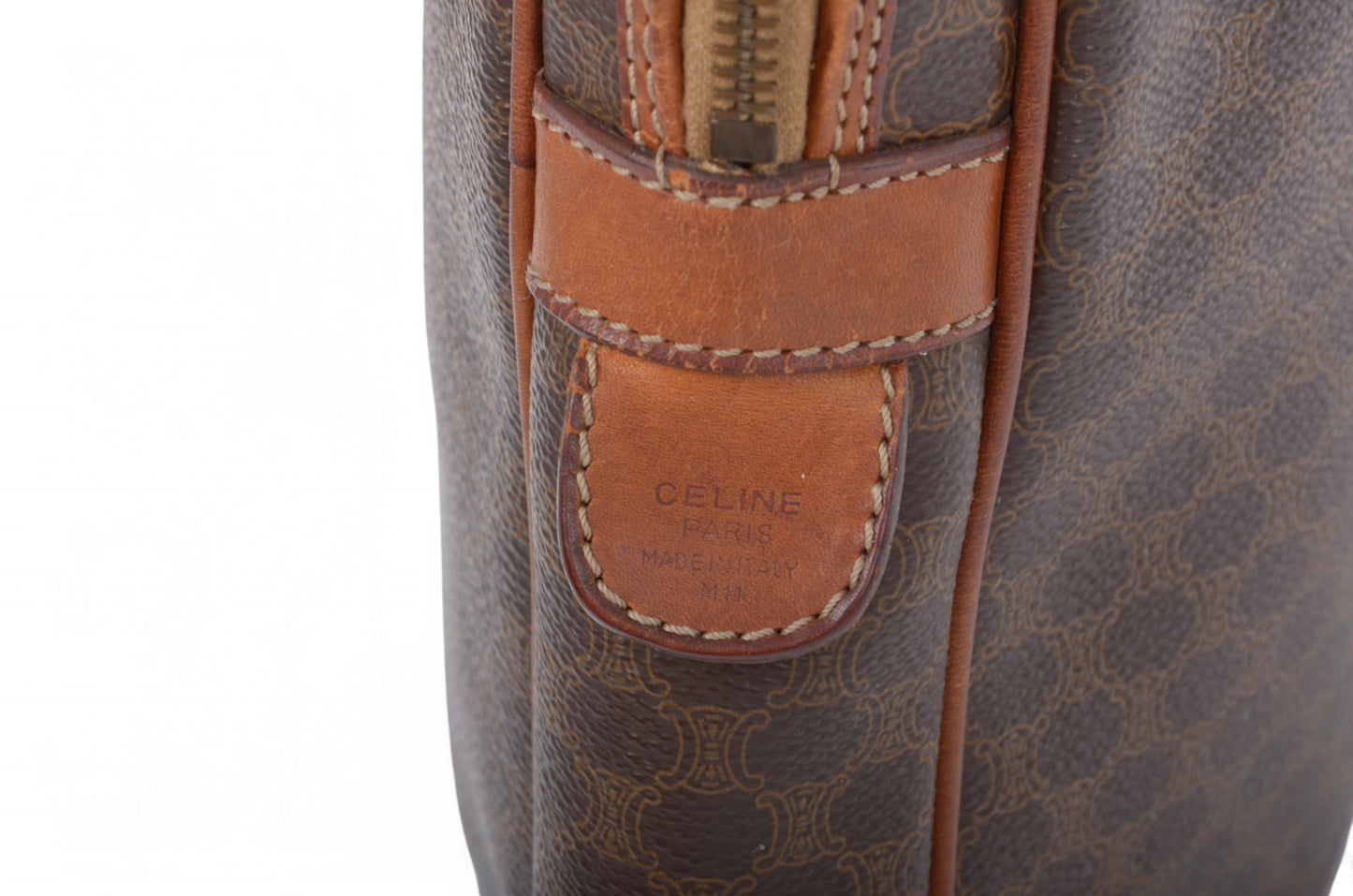 Celine Triomphe Vintage Handbag Business Bag Briefcase Brown Monogram