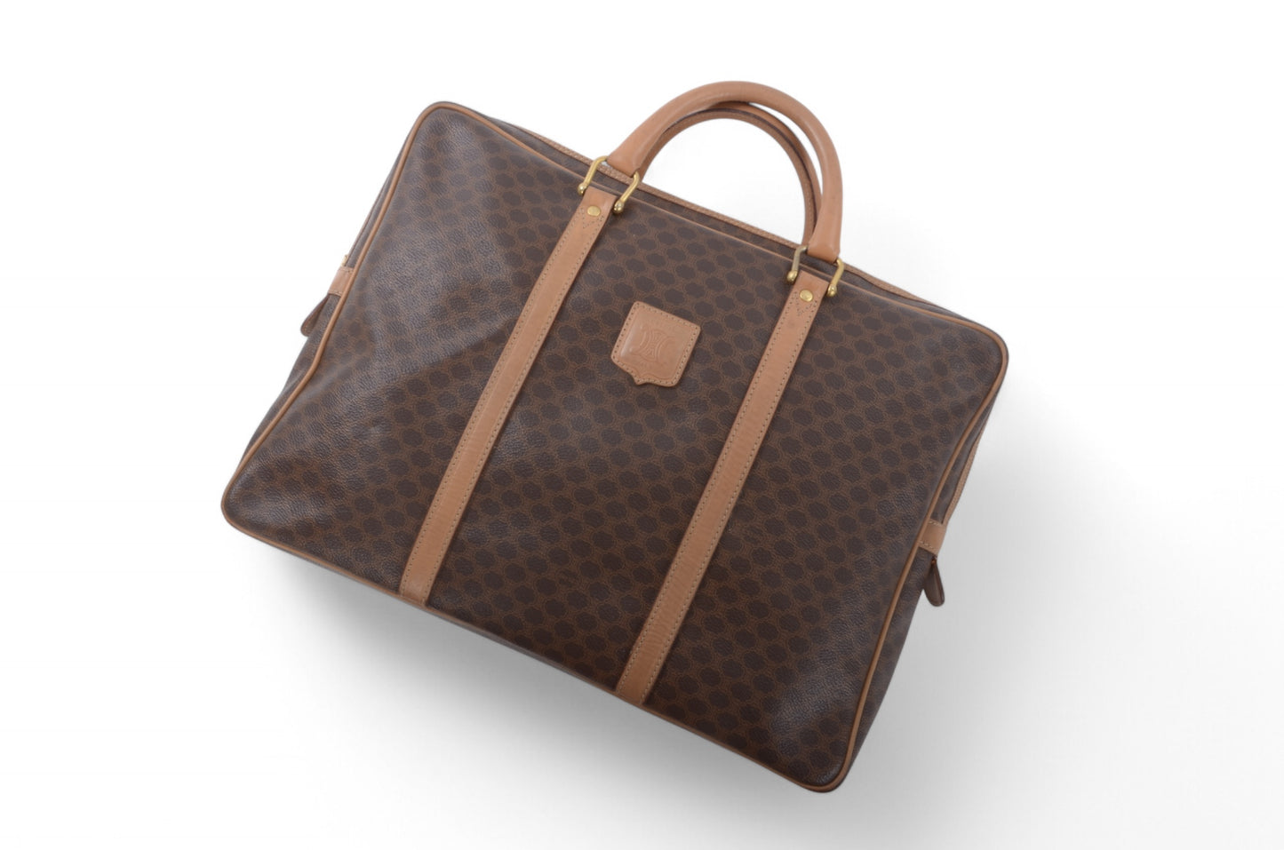 Celine Triomphe Vintage Handbag Business Bag Briefcase Brown Monogram