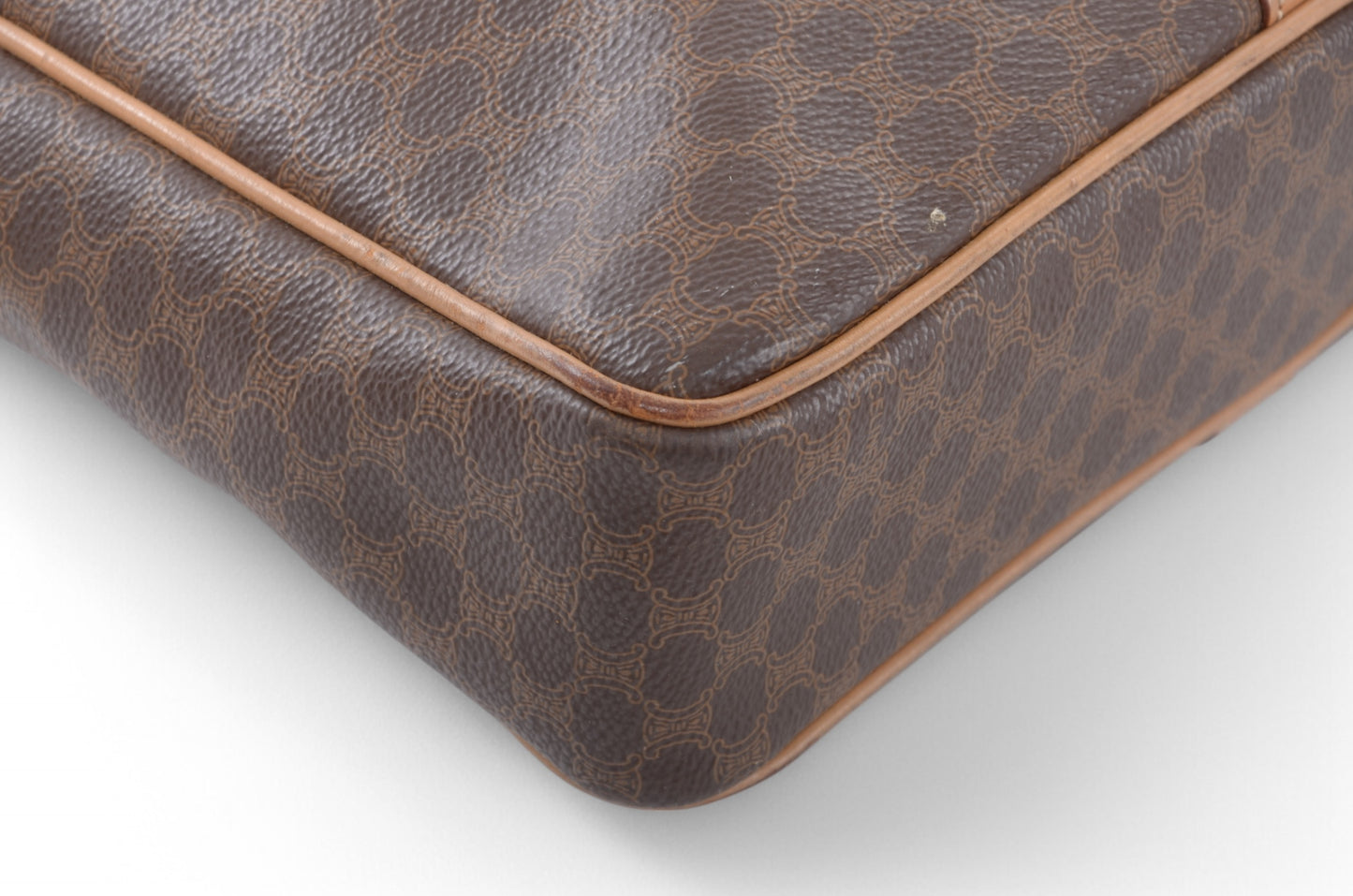 Celine Triomphe Vintage Handbag Business Bag Briefcase Brown Monogram
