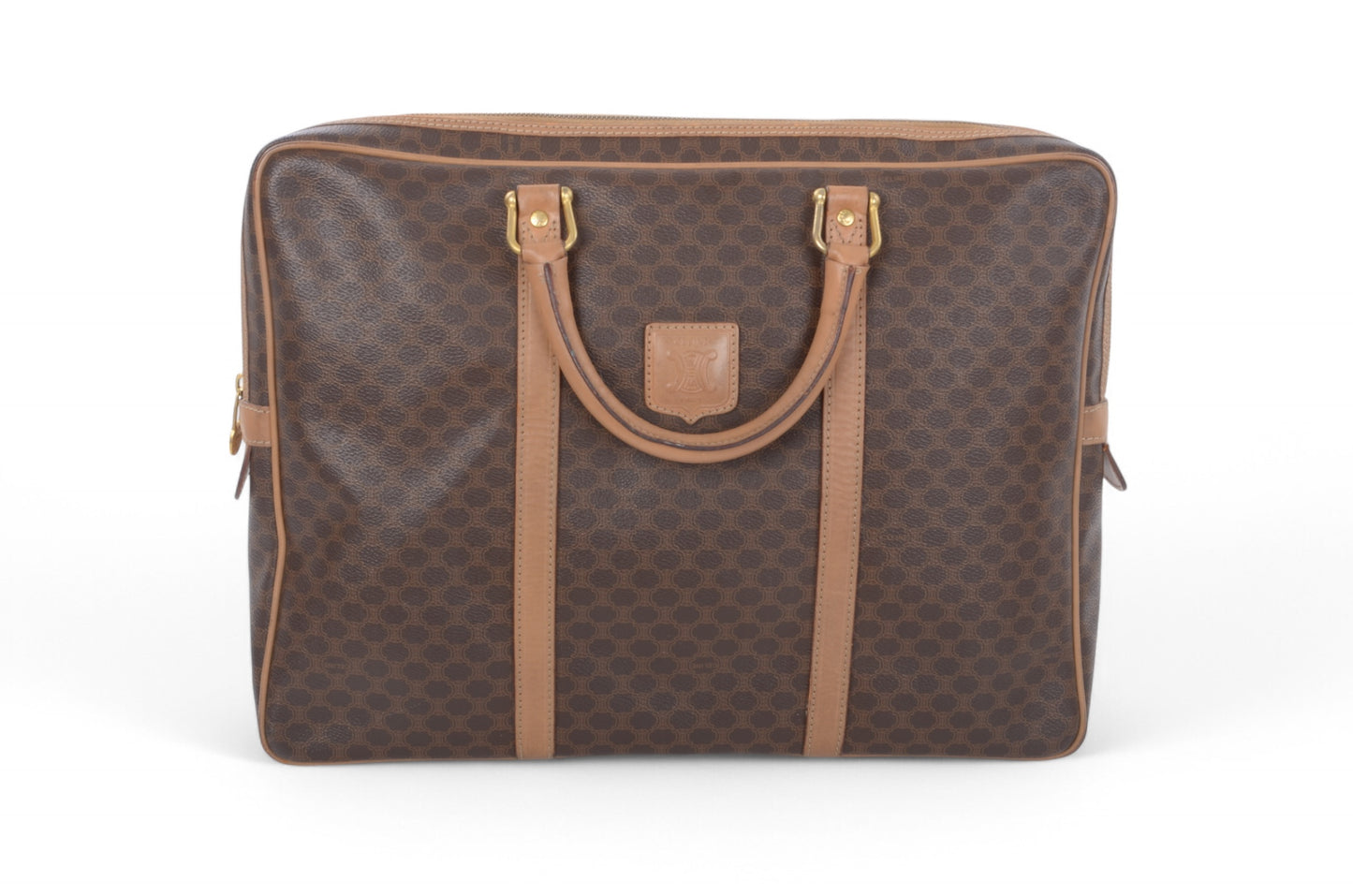 Celine Triomphe Vintage Handbag Business Bag Briefcase Brown Monogram