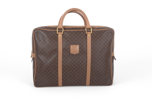 Celine Triomphe Vintage Handbag Business Bag Briefcase Brown Monogram