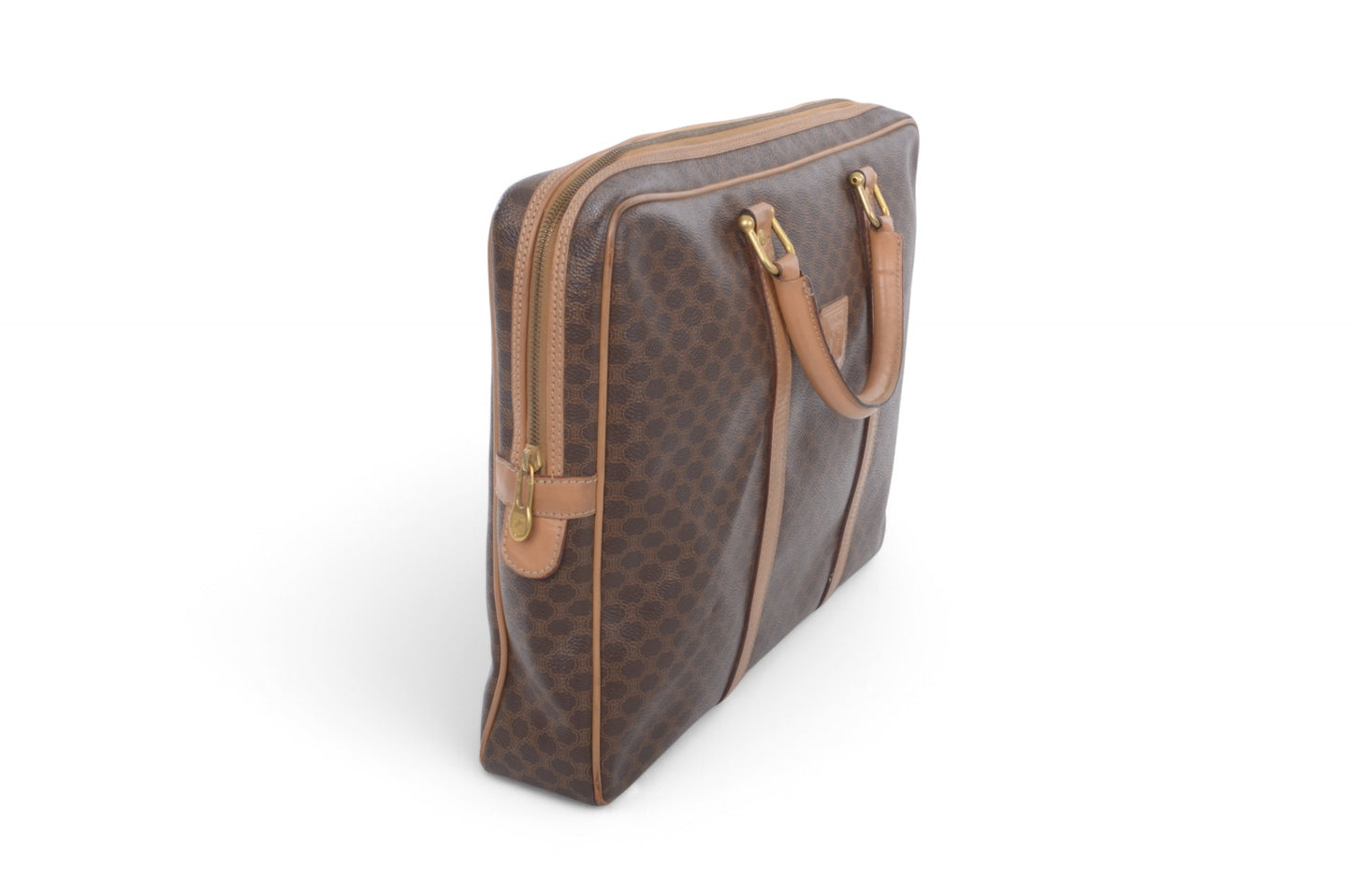 Celine Triomphe Vintage Handbag Business Bag Briefcase Brown Monogram