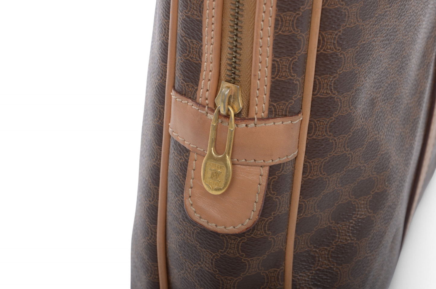 Celine Triomphe Vintage Handbag Business Bag Briefcase Brown Monogram