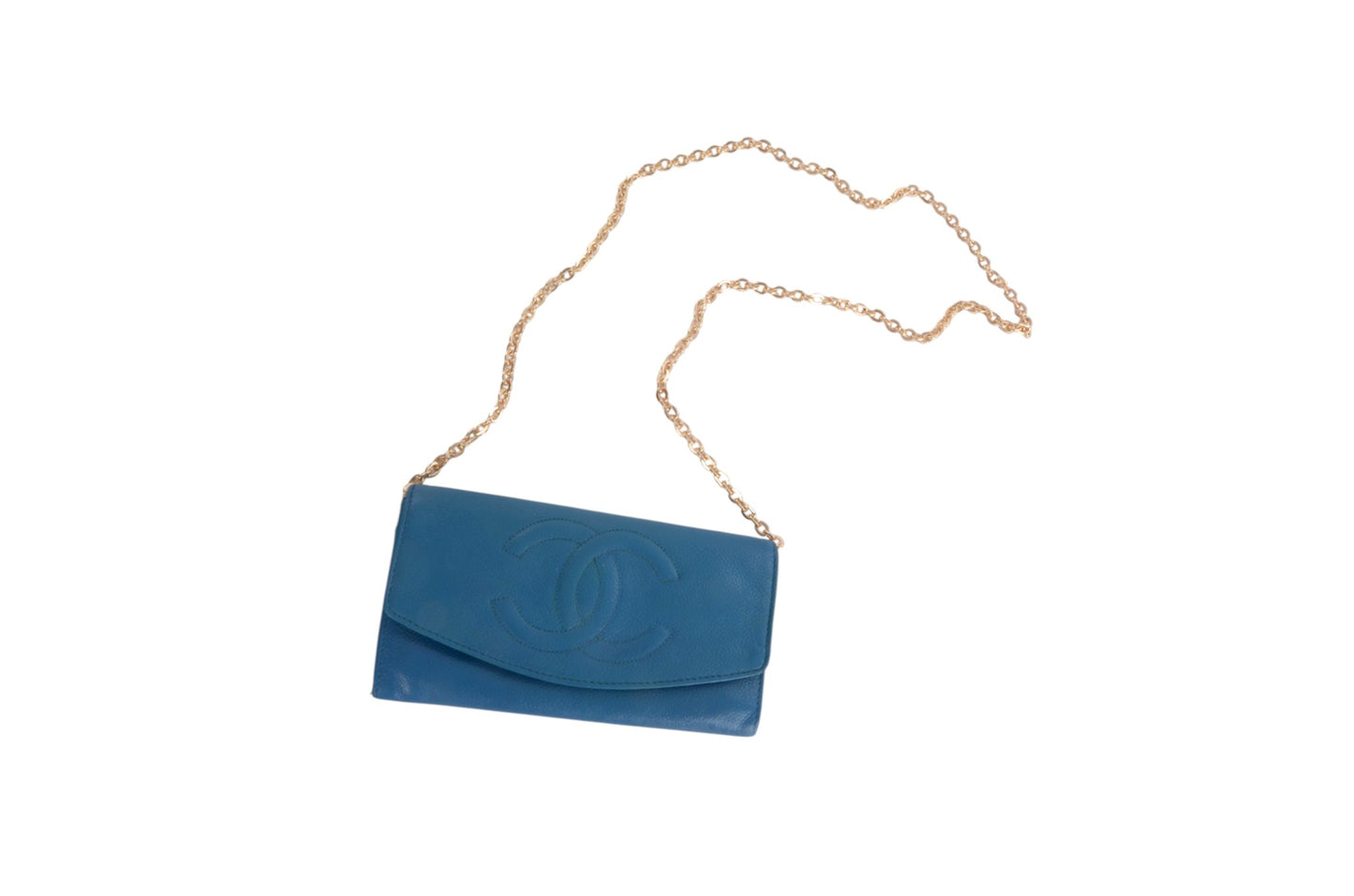 Chanel Long Wallet Caviar Leather Bifold Purse Crossbody Bag Vintage Designer Classic Authentic