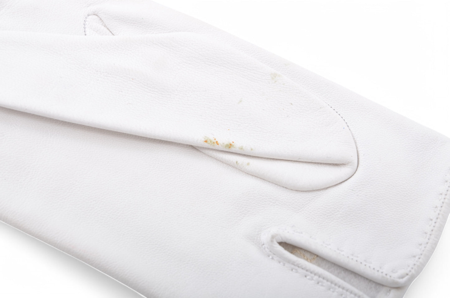 Hermès White Leather Gloves Stars Vintage Silver Size 7.5