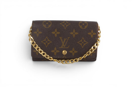 Louis Vuitton Wallet Monogram Canvas Vintage Cardholder Designer Classic