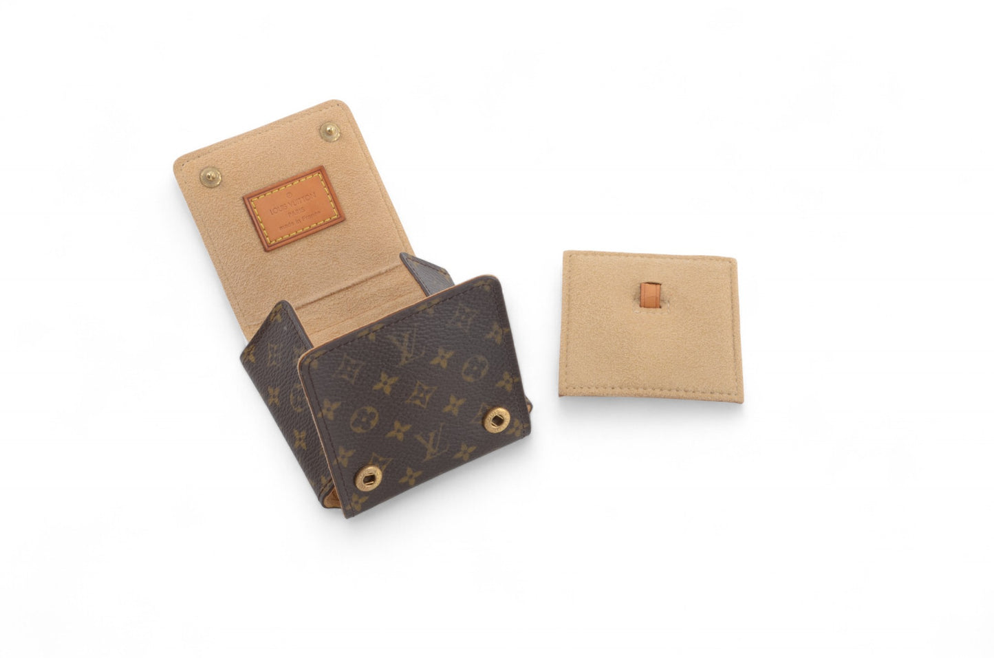 Louis Vuitton Jewelry Travel Case Pouch Vintage Monogram Designer Classic Authentic