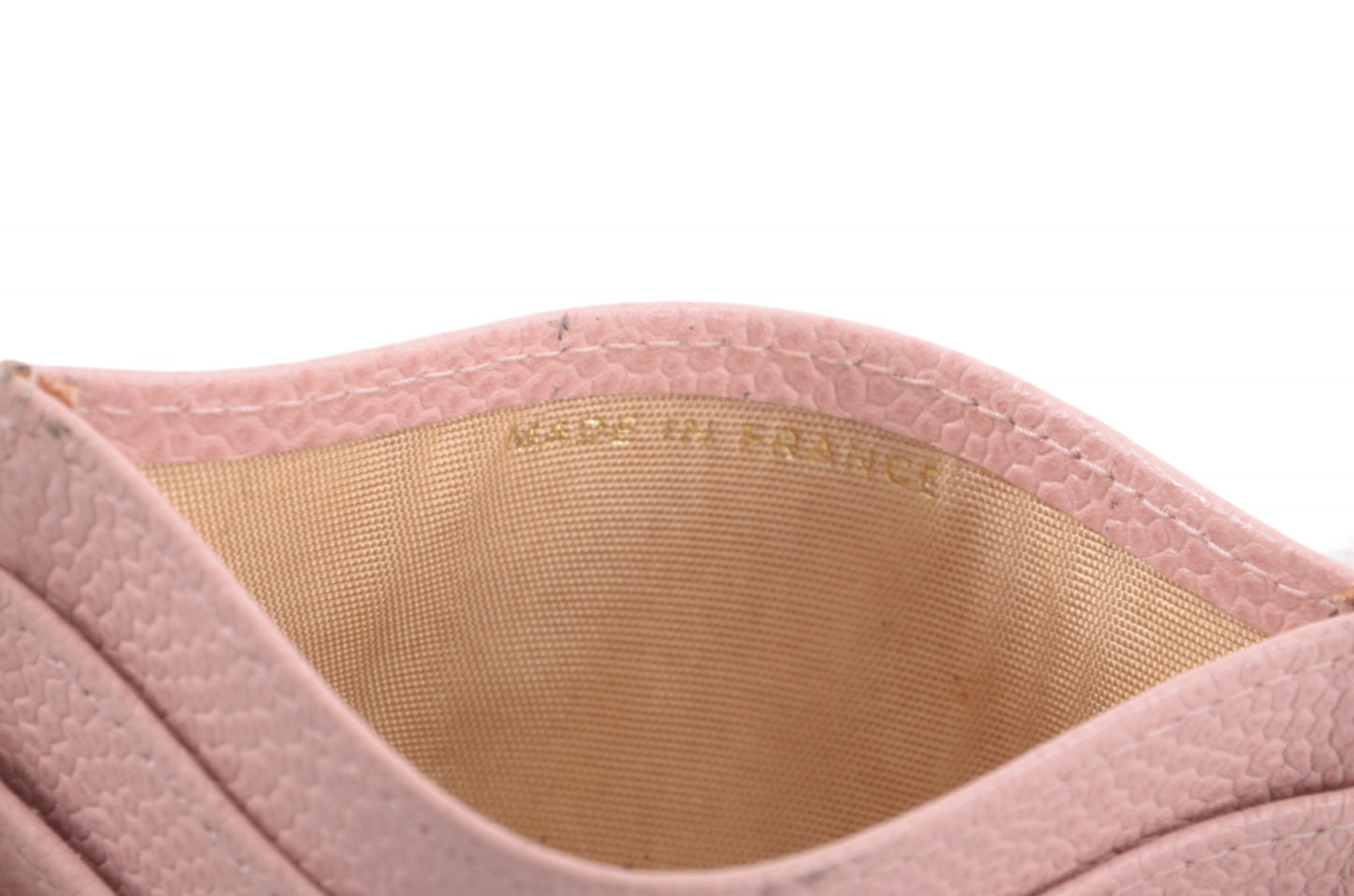 Chanel Caviar Leather Pink Card Case Wallet Holder Cardholder Vintage Designer Classic Authentic