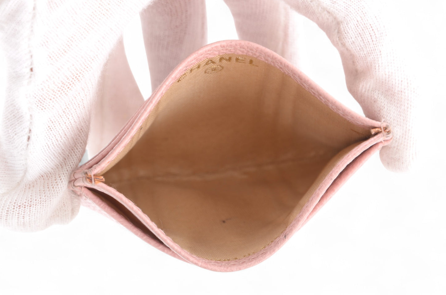 Chanel Caviar Leather Pink Card Case Wallet Holder Cardholder Vintage Designer Classic Authentic