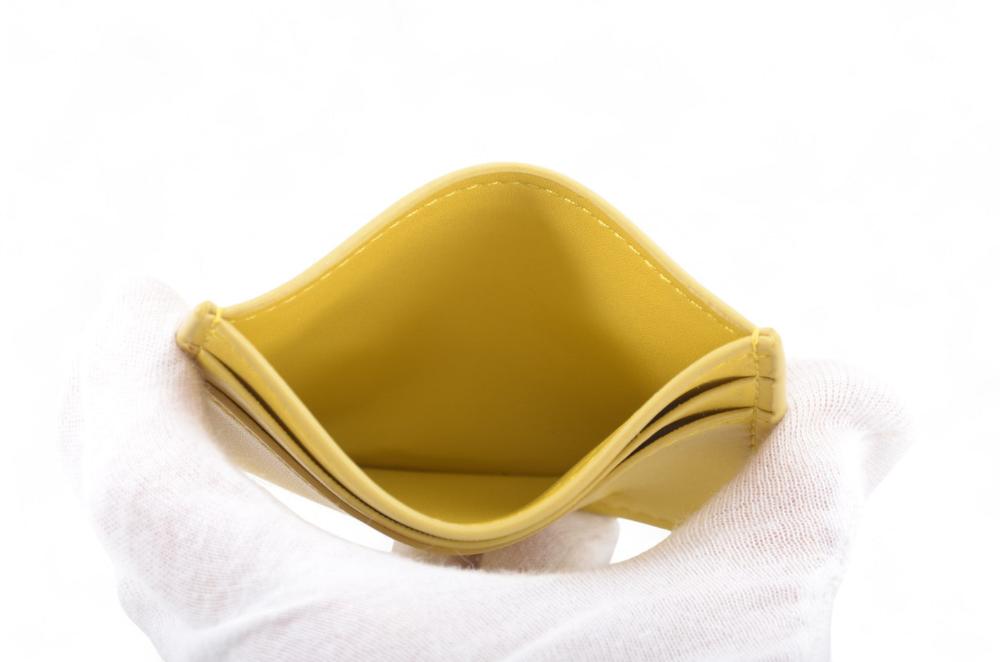 Loewe Anagram Yellow Leather Card Case Wallet Holder Cardholder Vintage Designer Classic Authentic Logo