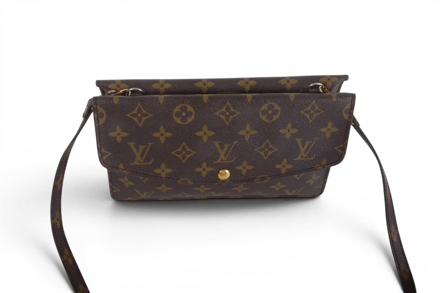 Louis Vuitton Double Rabat Vintage Shoulder Crossbody Bag Clutch Monogram Designer Classic