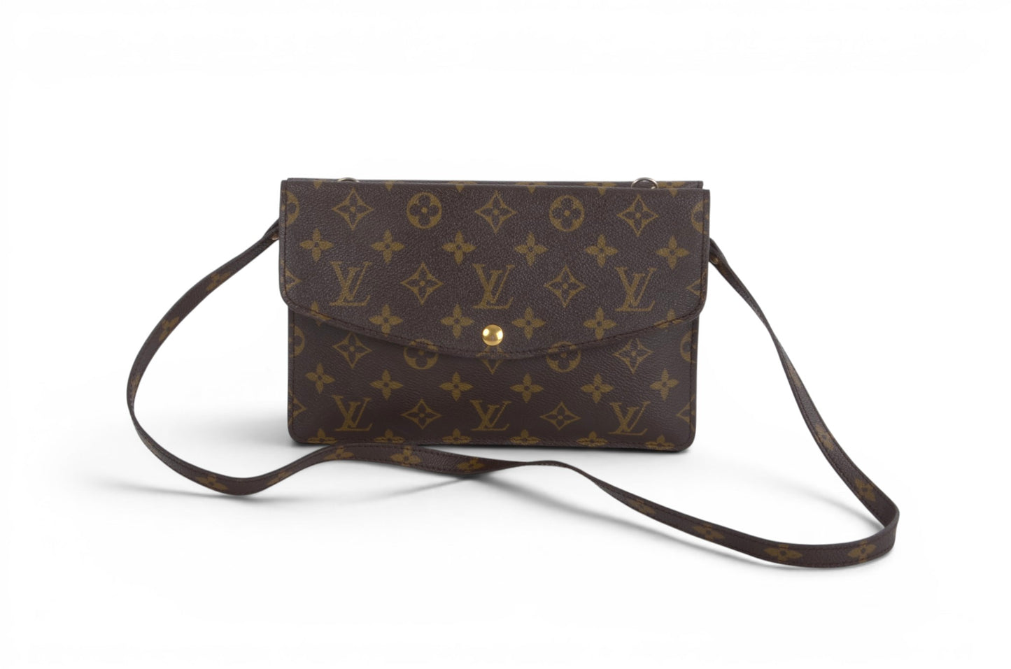 Louis Vuitton Double Rabat Vintage Shoulder Crossbody Bag Clutch Monogram Designer Classic