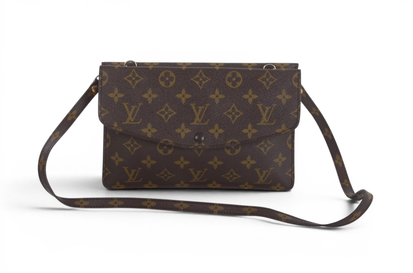 Louis Vuitton Double Rabat Vintage Shoulder Crossbody Bag Clutch Monogram Designer Classic