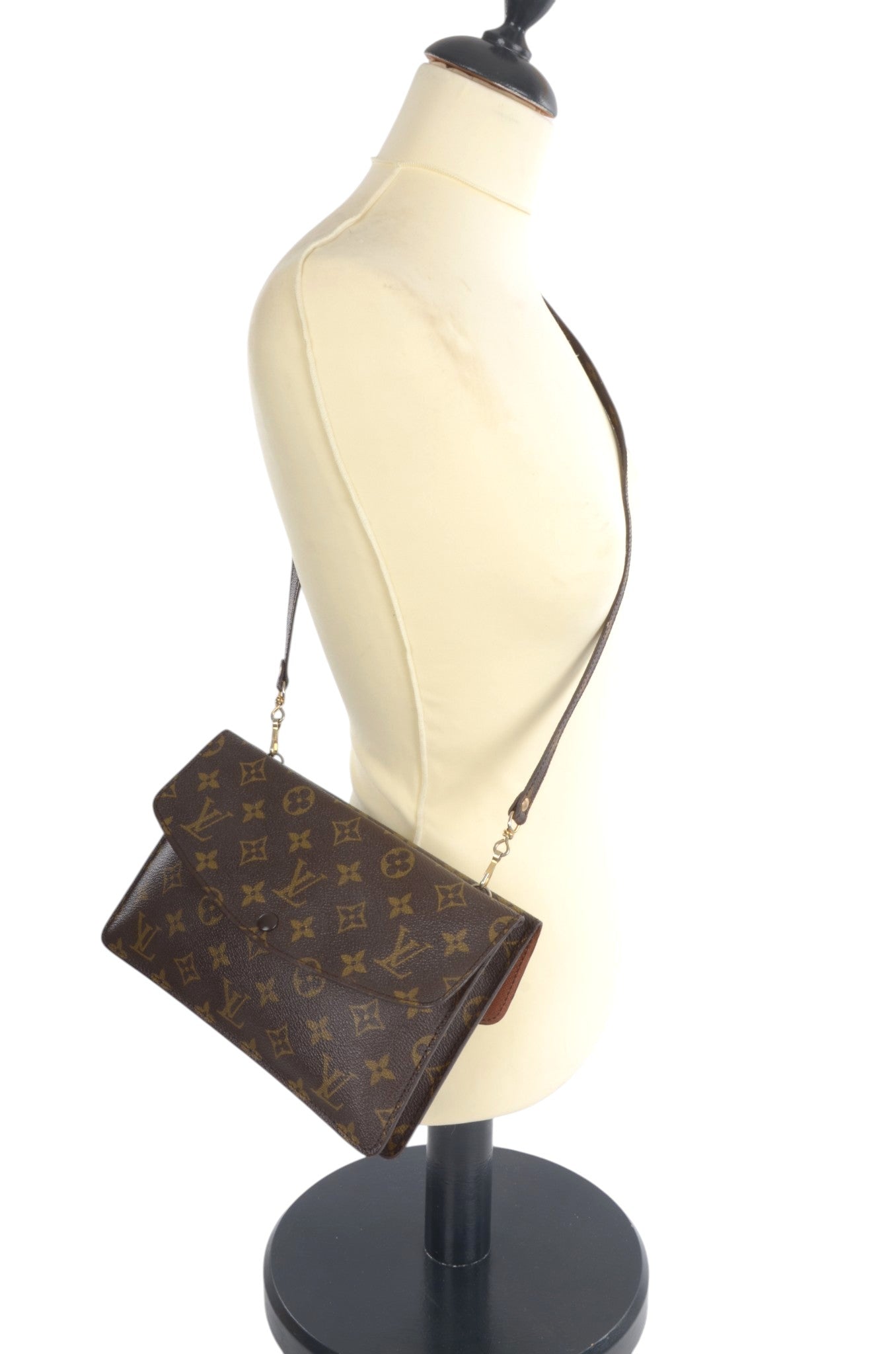 Louis Vuitton Double Rabat Vintage Shoulder Crossbody Bag Clutch Monogram Designer Classic
