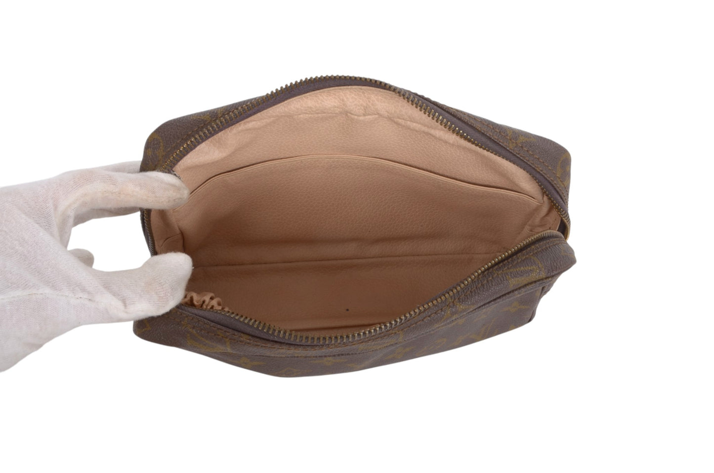 Louis Vuitton Trousse 23 Pouch Clutch Makeup Toilet Bag Monogram Vintage Designer Classic