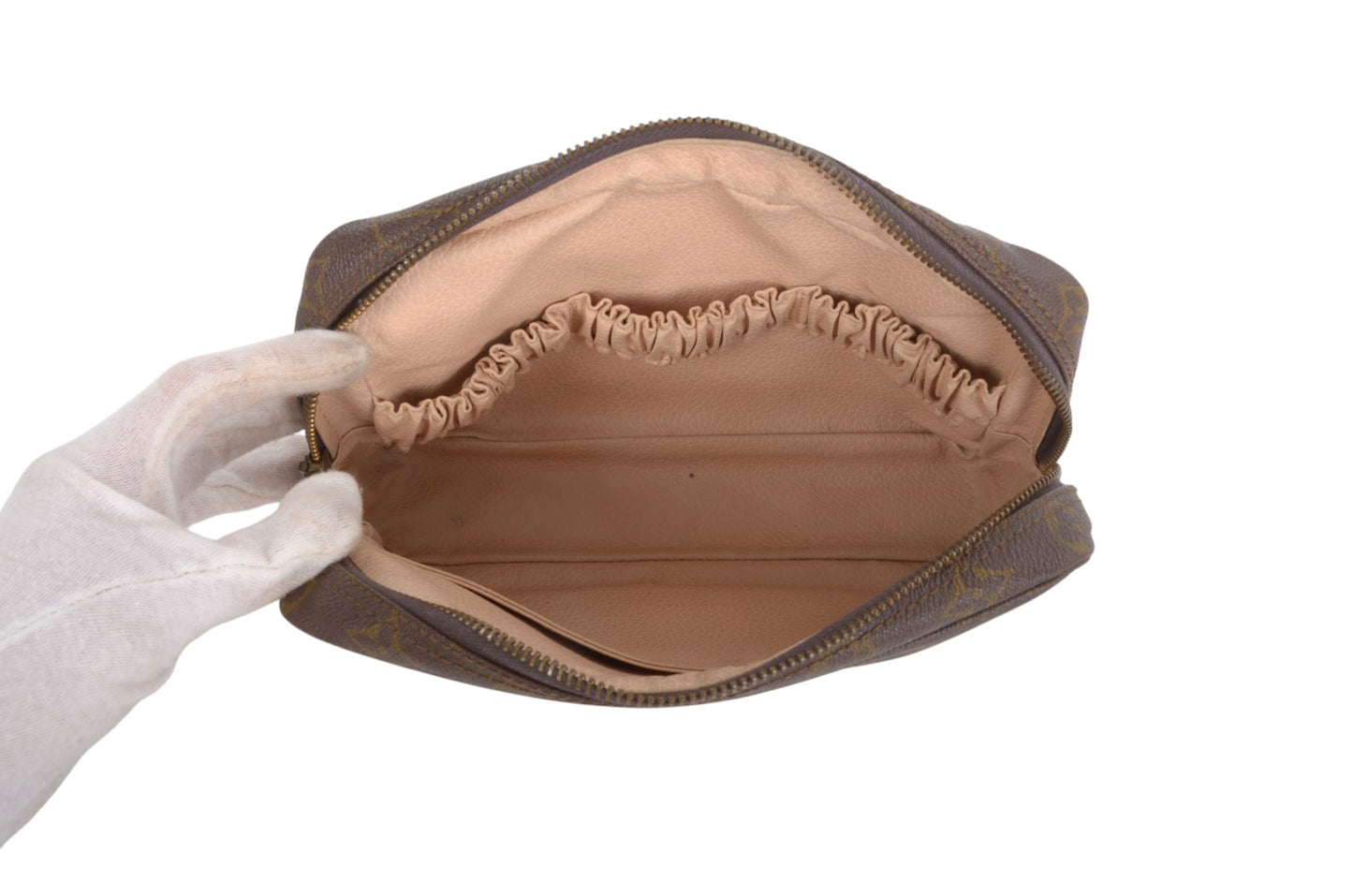 Louis Vuitton Trousse 23 Pouch Clutch Makeup Toilet Bag Monogram Vintage Designer Classic