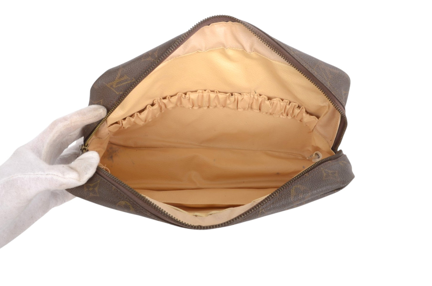 Louis Vuitton Trousse 28 Pouch Clutch Makeup Toilet Bag Monogram Vintage Designer Classic