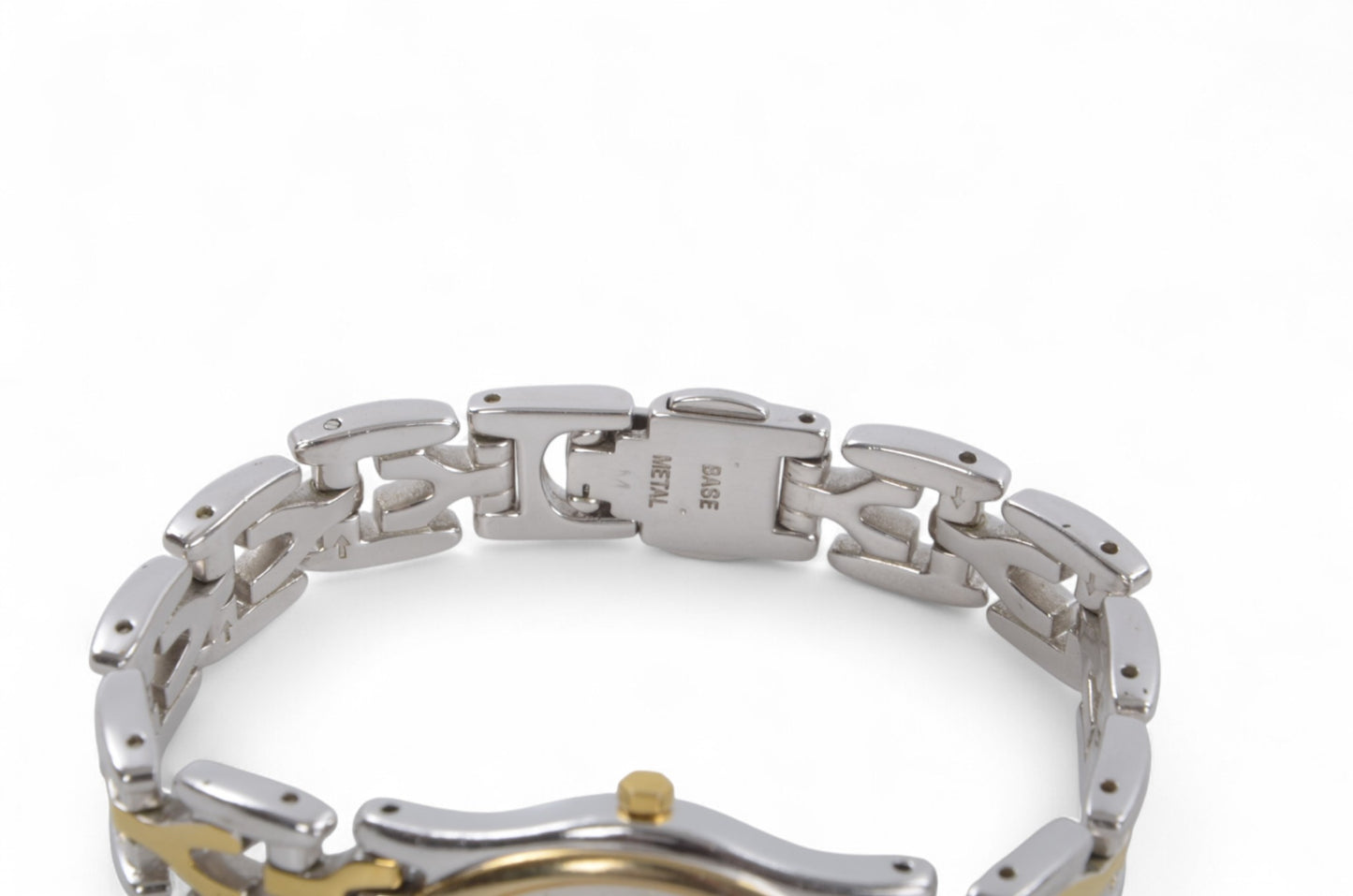 YSL Yves Saint Laurent Quartz Ivory Dial Almond Oval Metal Ladies Wrist Watch Vintage Designer Classic Authentic