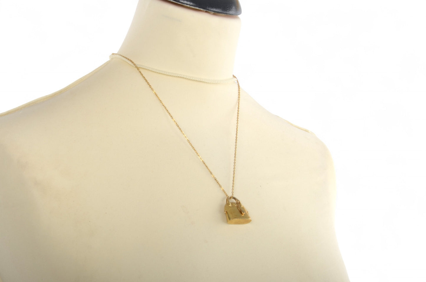 Hermès Vintage Bolide Pendant Necklace Gold Plated Statement Designer Classic Jewelry
