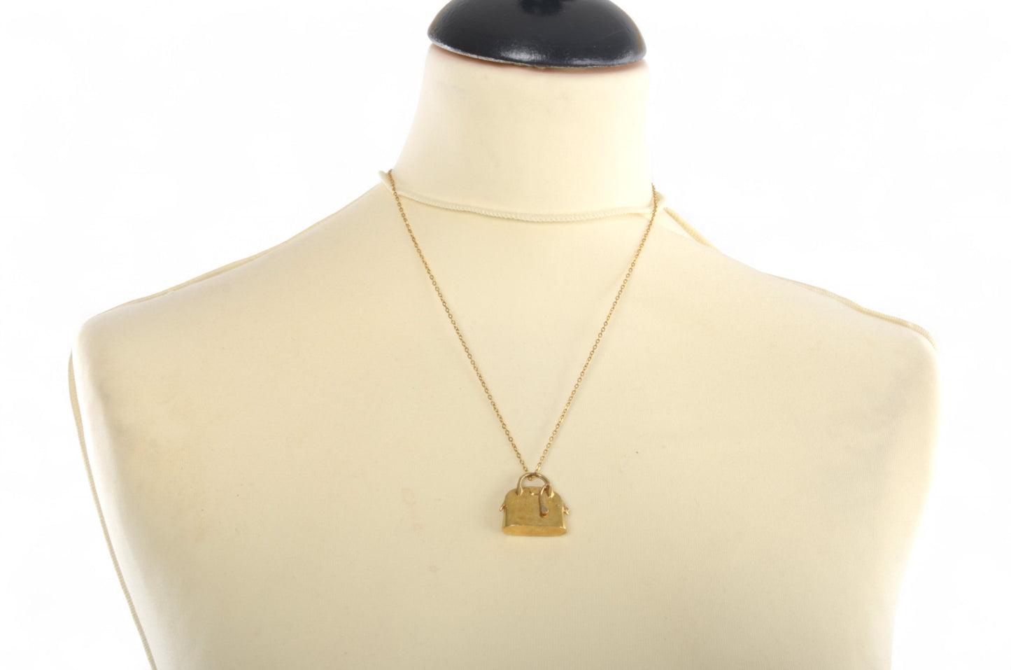 Hermès Vintage Bolide Pendant Necklace Gold Plated Statement Designer Classic Jewelry