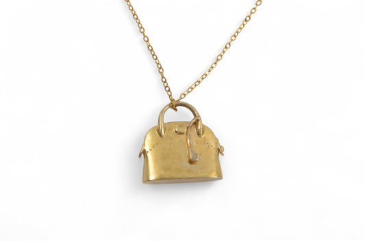 Hermès Vintage Bolide Pendant Necklace Gold Plated Statement Designer Classic Jewelry