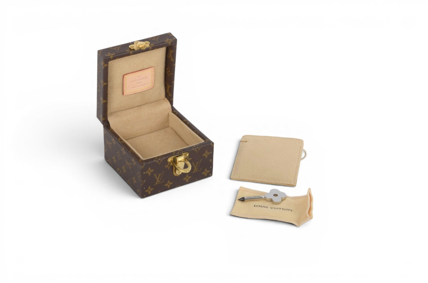 Louis Vuitton Jewelry Case Box Storage Vintage Monogram Travel Designer Classic Authentic Rare Limited Interior