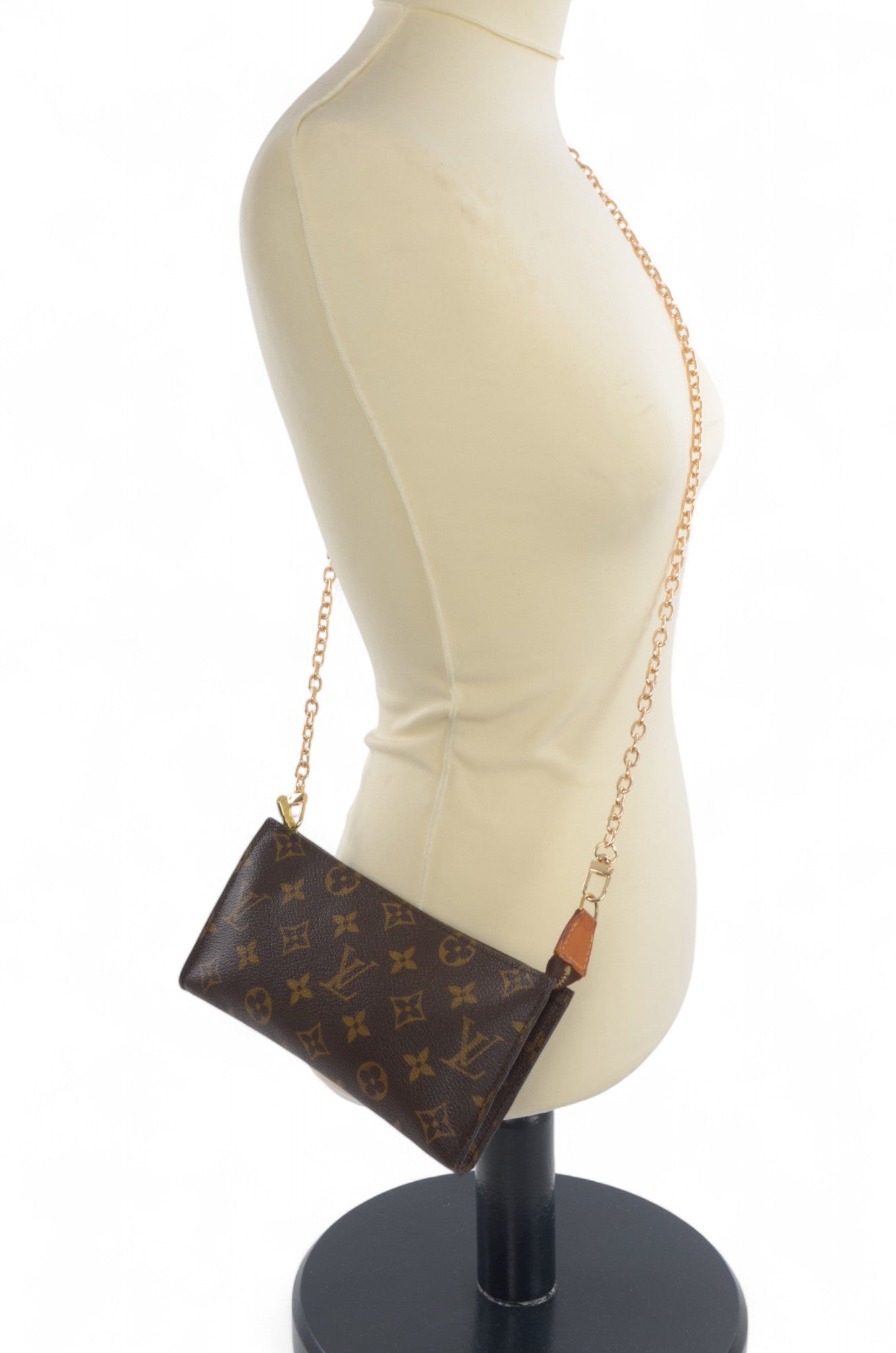 Louis Vuitton Pochette Toilette 19 Pouch Clutch Makeup Toilet Bag Monogram Vintage Crossbody Designer Classic