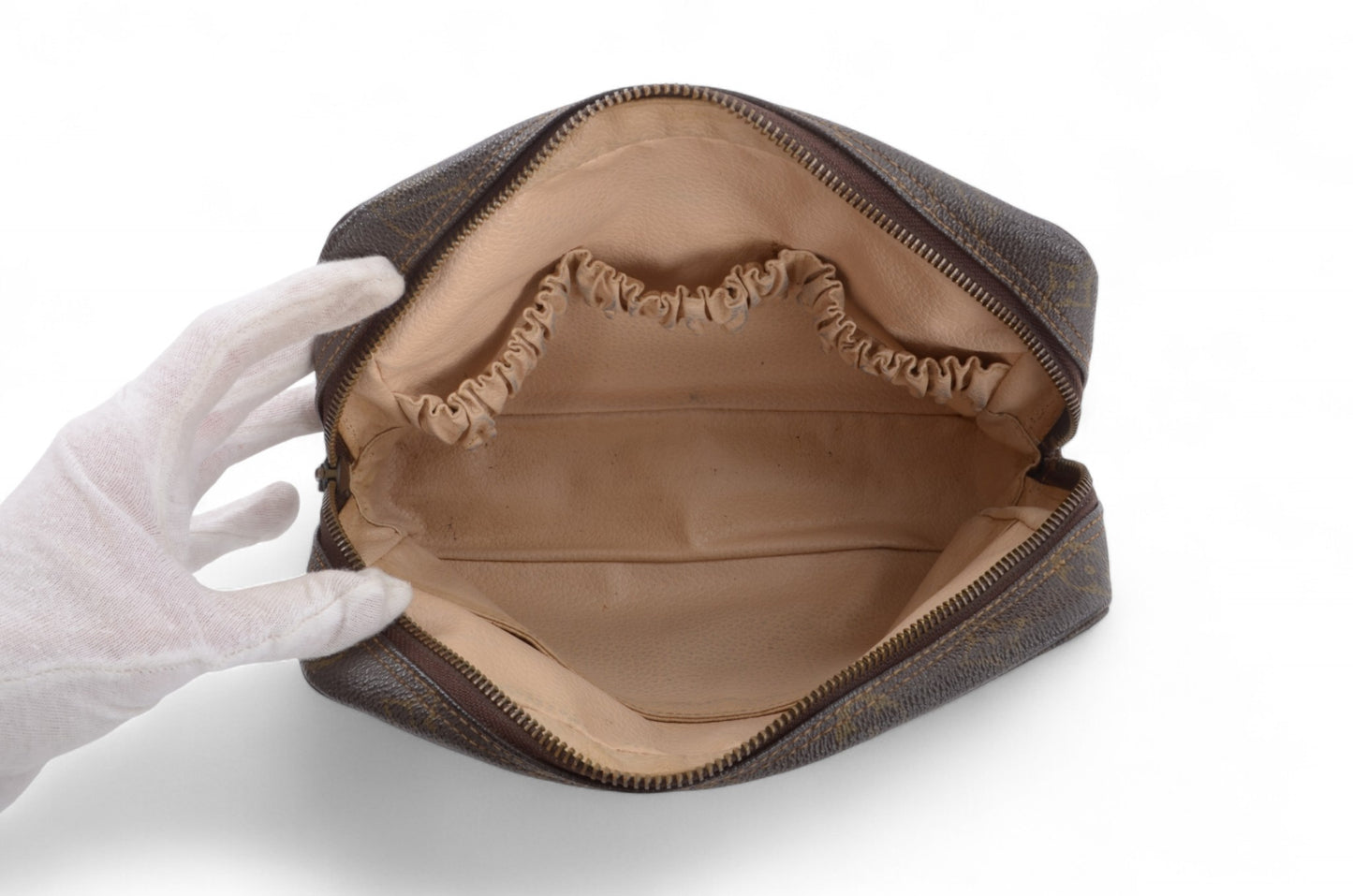 Louis Vuitton Trousse 23 Pouch Clutch Makeup Toilet Bag Monogram Vintage Designer Classic