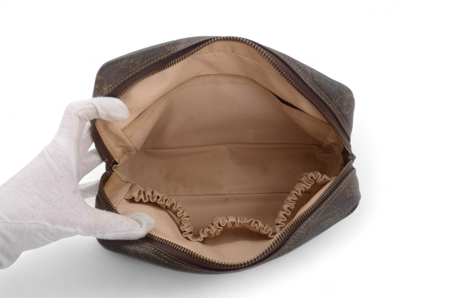 Louis Vuitton Trousse 23 Pouch Clutch Makeup Toilet Bag Monogram Vintage Designer Classic