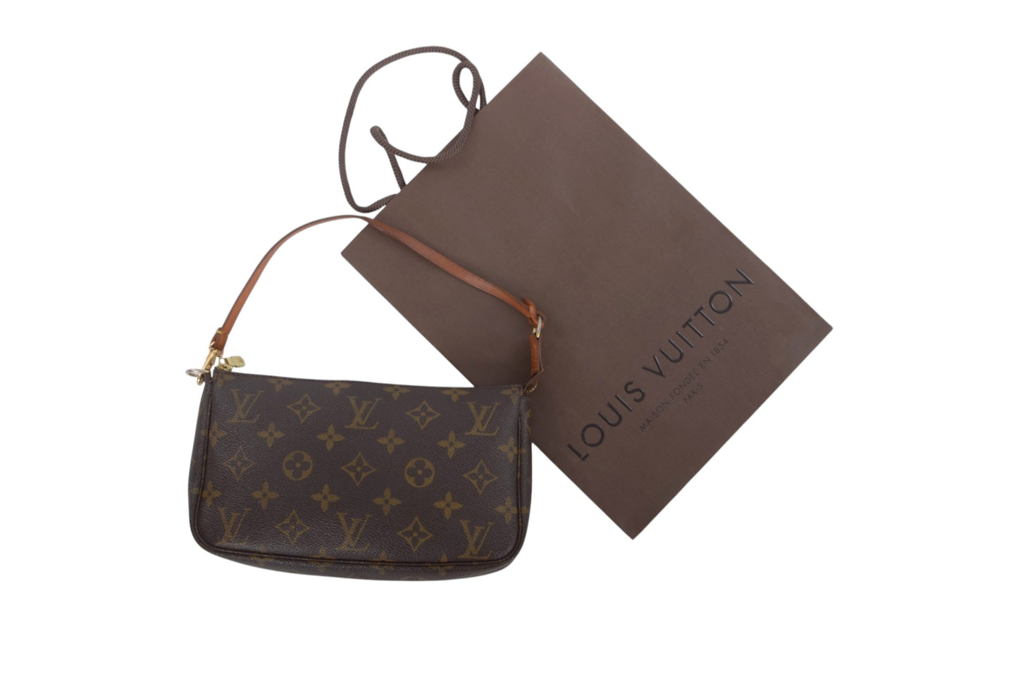 Louis Vuitton Pochette Accessories Pouch Monogram Canvas Shoulder Bag Handbag Vintage Designer Classic