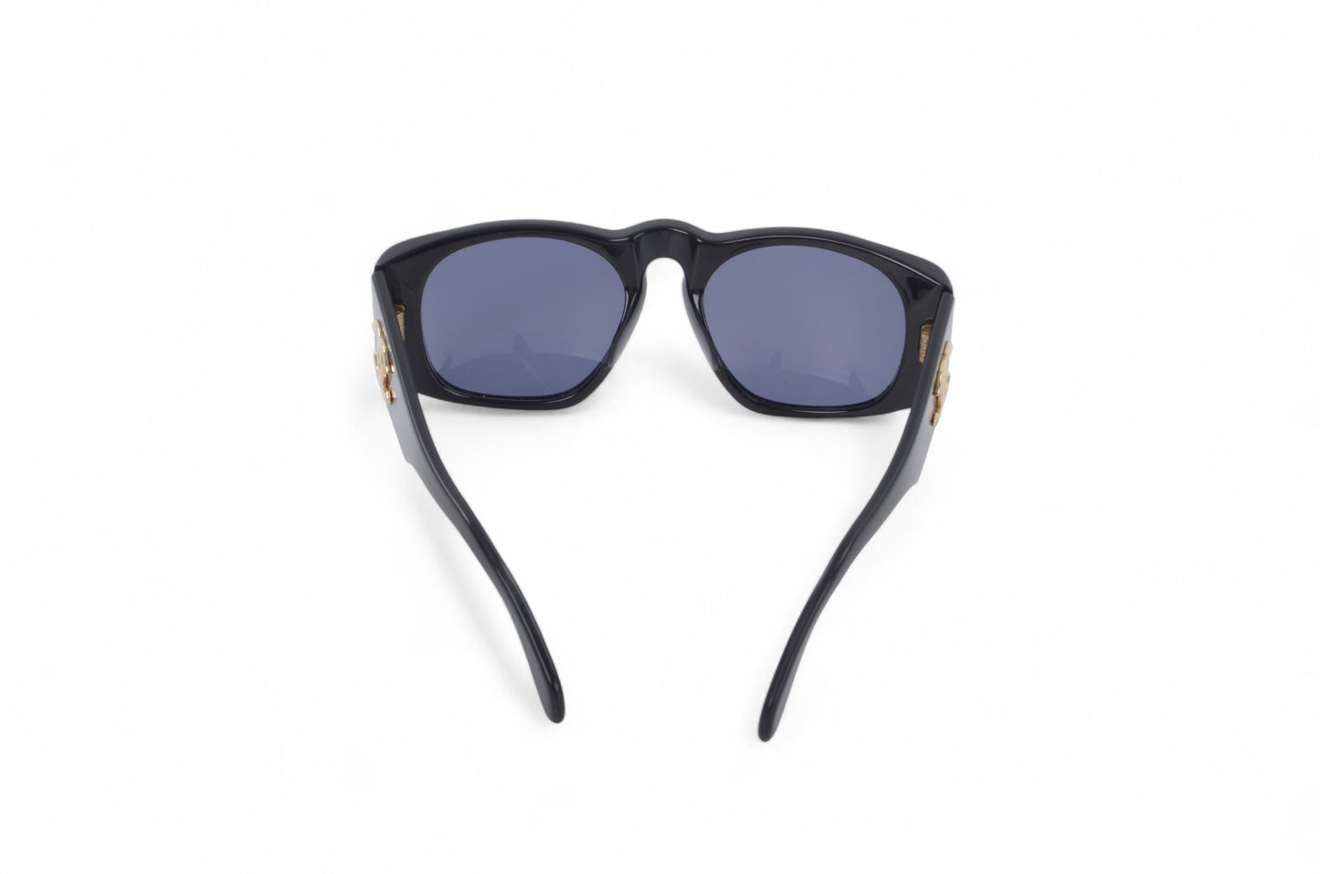 Chanel CC Logo Oversize Black Vintage Sunglasses Glasses Designer Classic Authentic