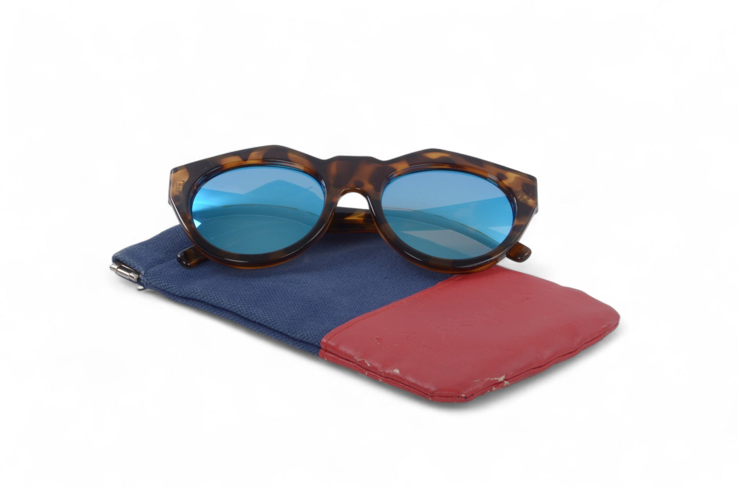 Le Specs Neo Noir Tortoise Oversize Sunglasses Brown Blue Glasses Designer Classic