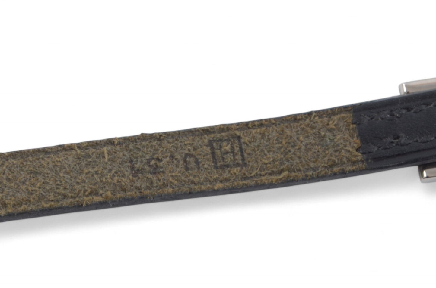 Hermès Hapi Black Leather Bracelet Silver hardware Designer Classic Authentic