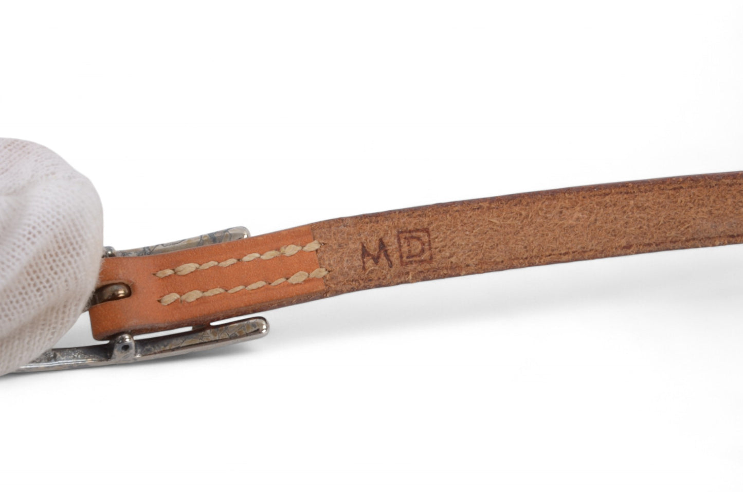 Hermès Hapi 3 Brown Leather Bracelet Silver hardware 3-row Behapi Designer Classic Authentic