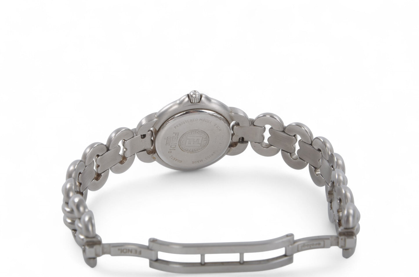 Fendi Women's Watch 1600L Quartz Wristwatch Dial Silver Ladies Designer Classic Authentic