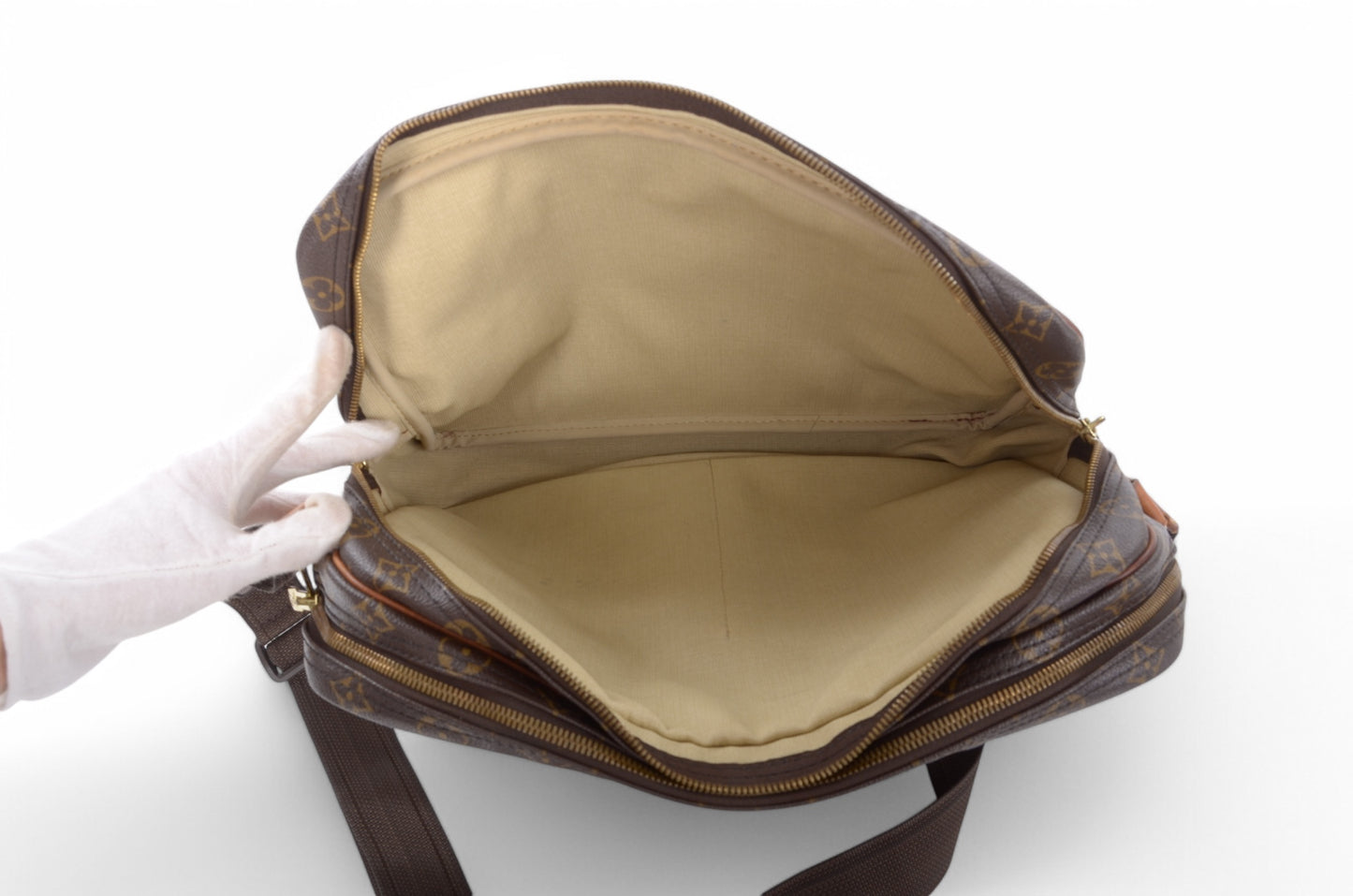 Louis Vuitton Reporter GM Monogram Vintage Crossbody Shoulder Bag Leather