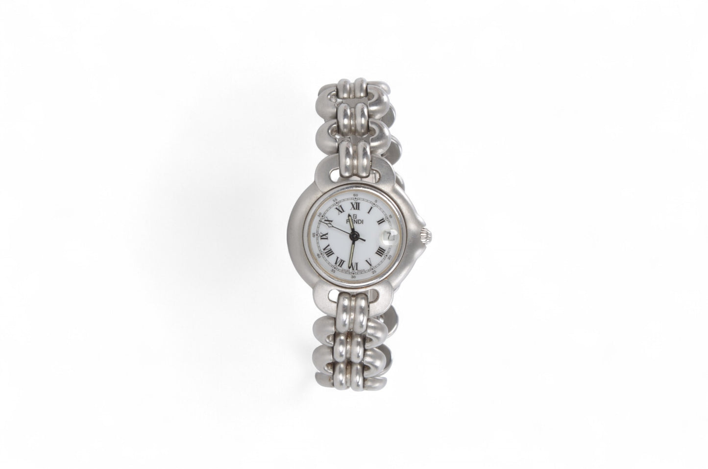 Fendi Women's Watch 1600L Quartz Wristwatch Dial Silver Ladies Designer Classic Authentic