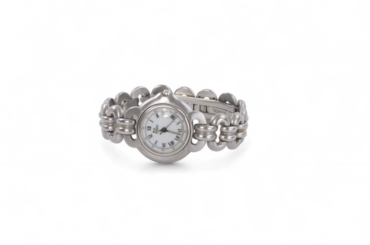 Fendi Women's Watch 1600L Quartz Wristwatch Dial Silver Ladies Designer Classic Authentic