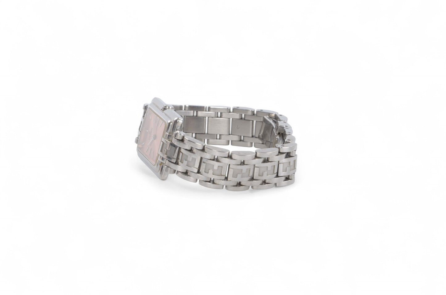 Fendi Women's Watch 710L Quartz Wristwatch Pink Dial Silver Ladies Designer Classic Authentic