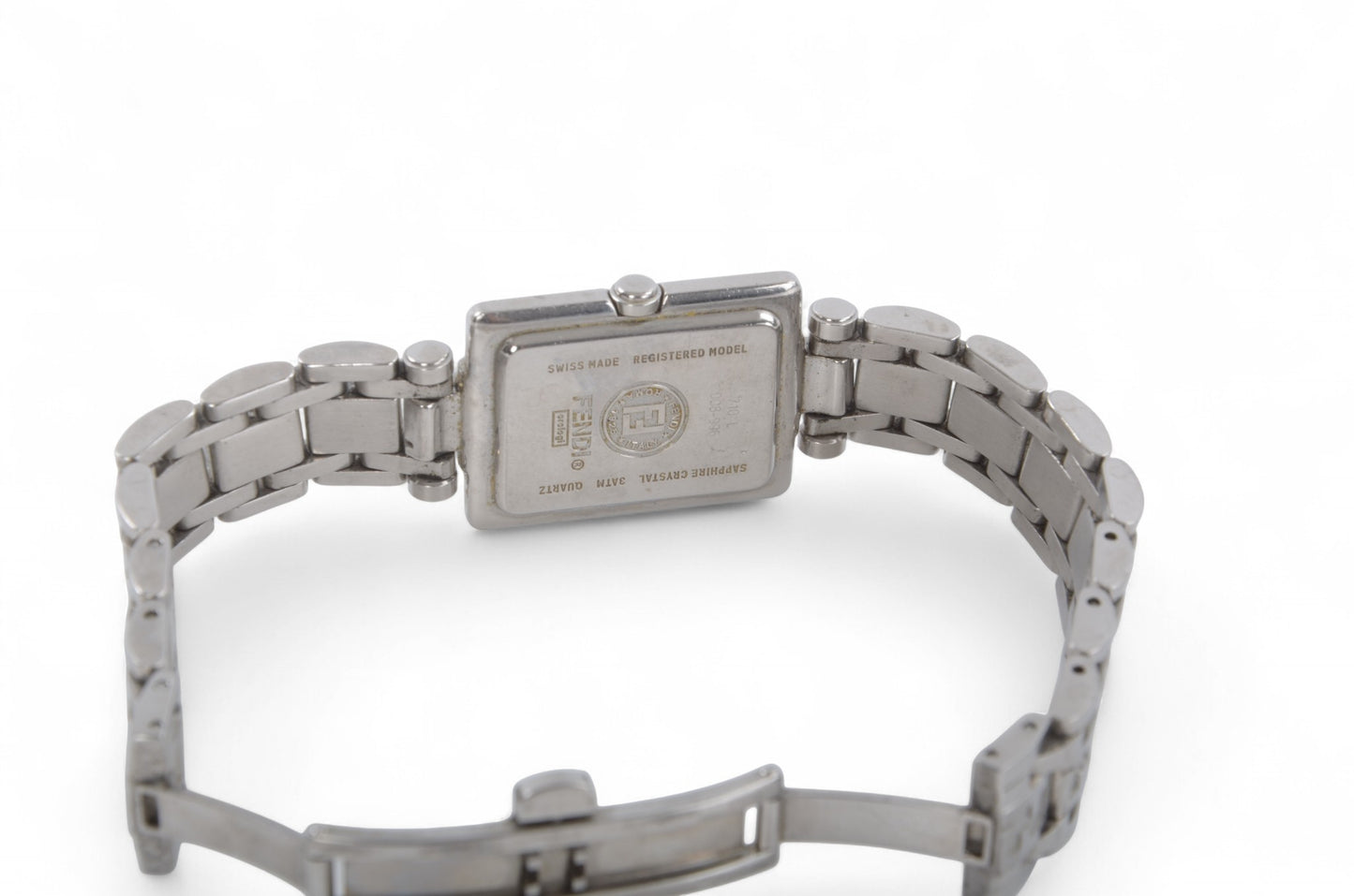 Fendi Women's Watch 710L Quartz Wristwatch Pink Dial Silver Ladies Designer Classic Authentic