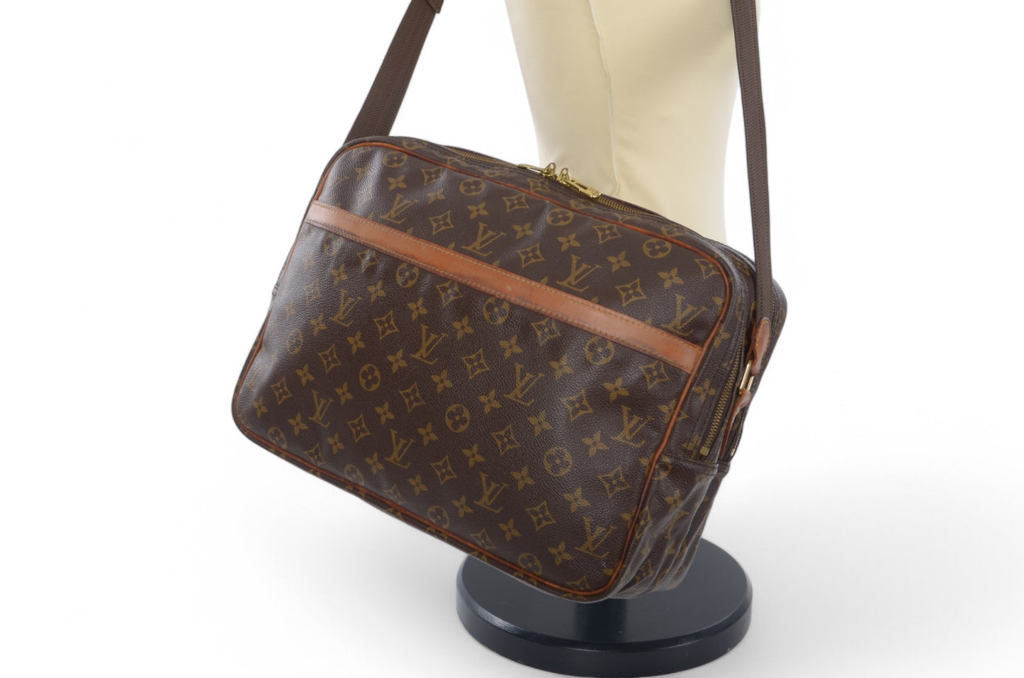 Louis Vuitton Reporter GM Monogram Vintage Crossbody Shoulder Bag Leather