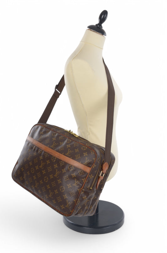 Louis Vuitton Reporter GM Monogram Vintage Crossbody Shoulder Bag Leather