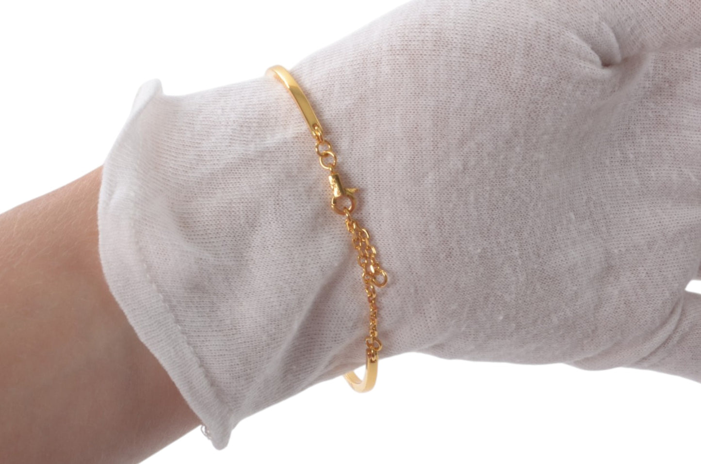 Celine Vintage Triomphe Bracelet Bangle Gold tone Designer Classic Authentic